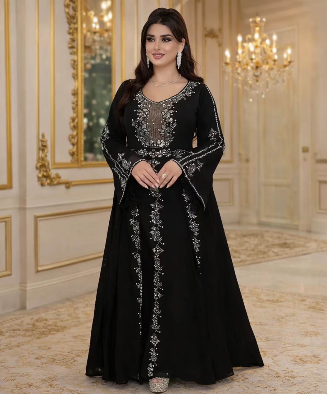 স্টাইলিশ আবায়া বোরকা ও হিজাব সেট