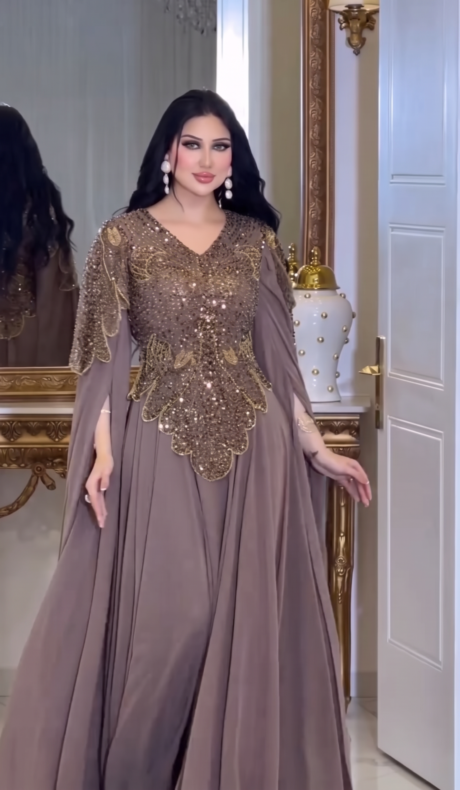 JOLPORI STONE BORKA WITH HIJAB SET